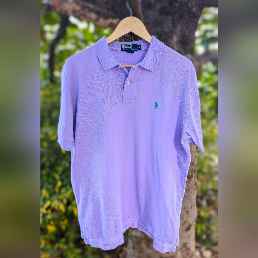 Polo Ralph Lauren Men's Polo Shirt Size Medium Light Purple Cotton